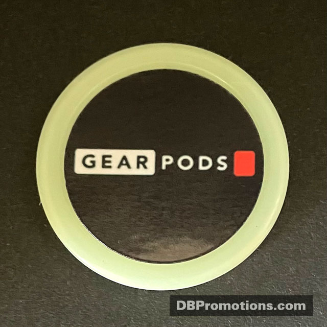 Gear Pods branded light up coin